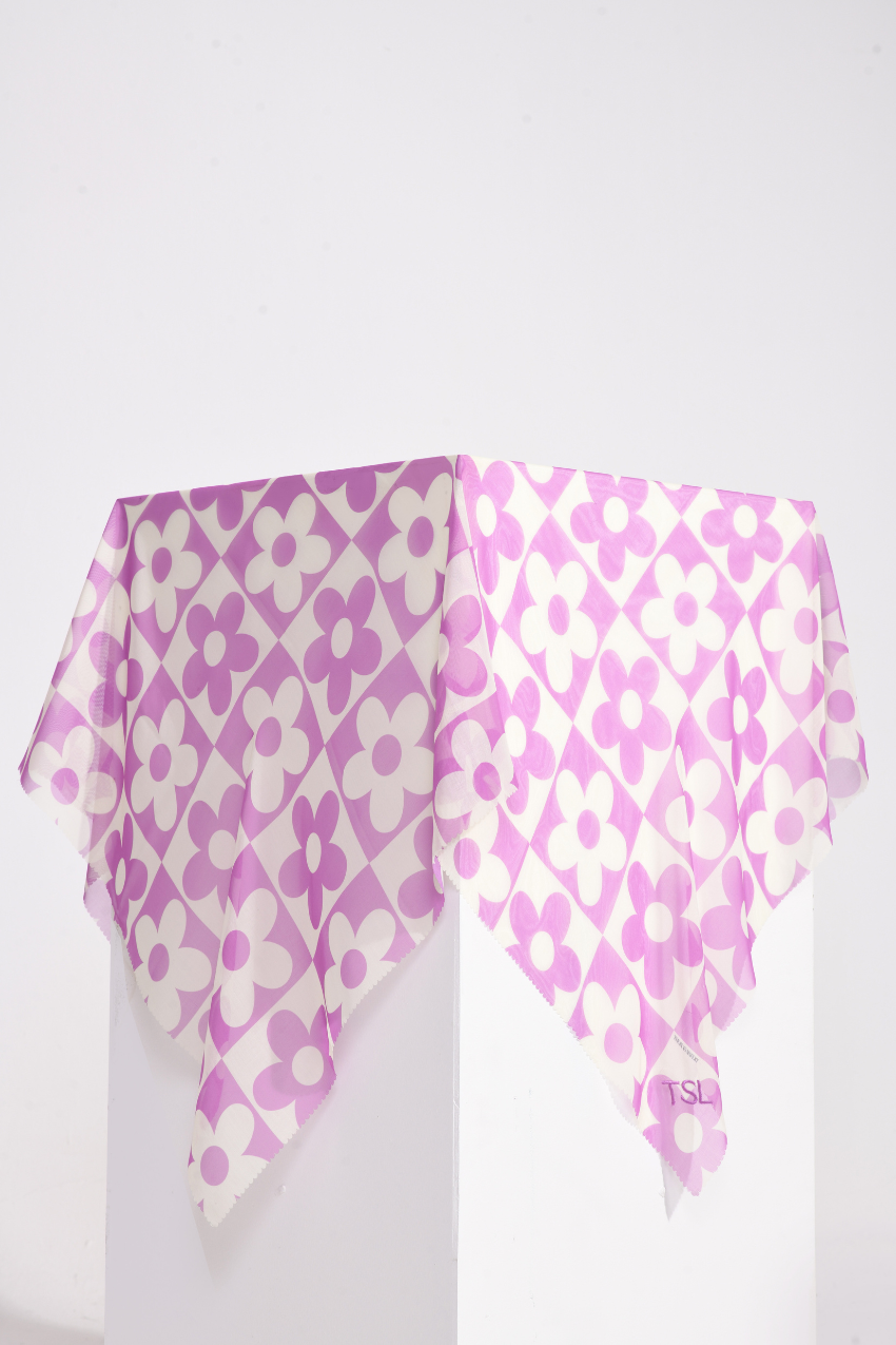 YES DEFECT -  THESUGAREDIT Fiora Flower Series Japanese Voile In Square (BTS )