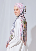 (SAMPLE) (Pleated Shawl) Bloom Journey Wide Pleats Scarf In Enternity