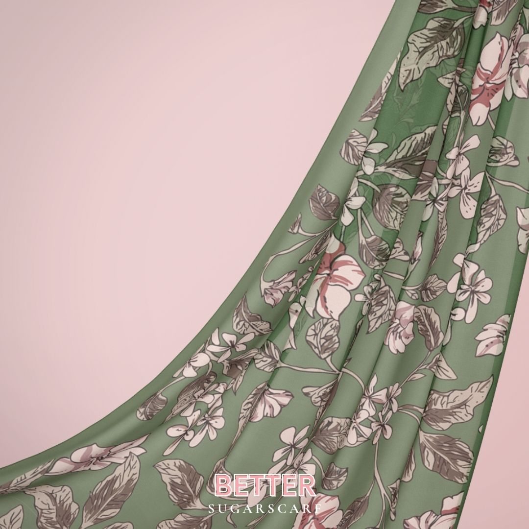 Sample - (Pleated Shawl) Bloom Journey Wide Pleats Scarf In Better