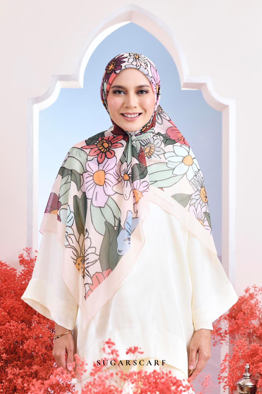 ( Japanese Voile Vol2 Square Scarf ) Riang Raya in ( MANIS )