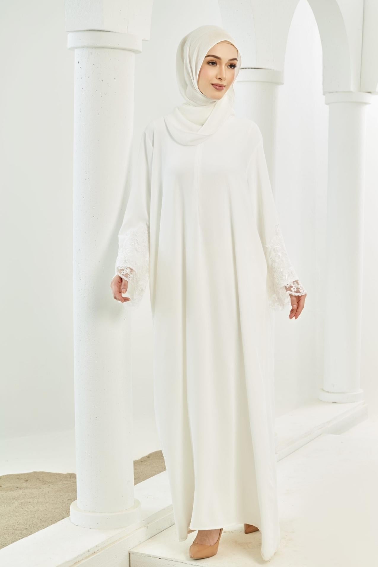 Layla Abaya [ Off White ]