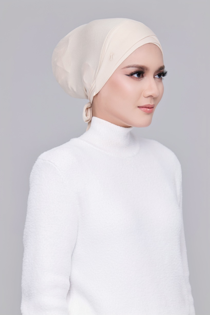 ( Signature Criss Cross) BambooViscose Ultimate Comfort Underscarf Inner In (Cream)