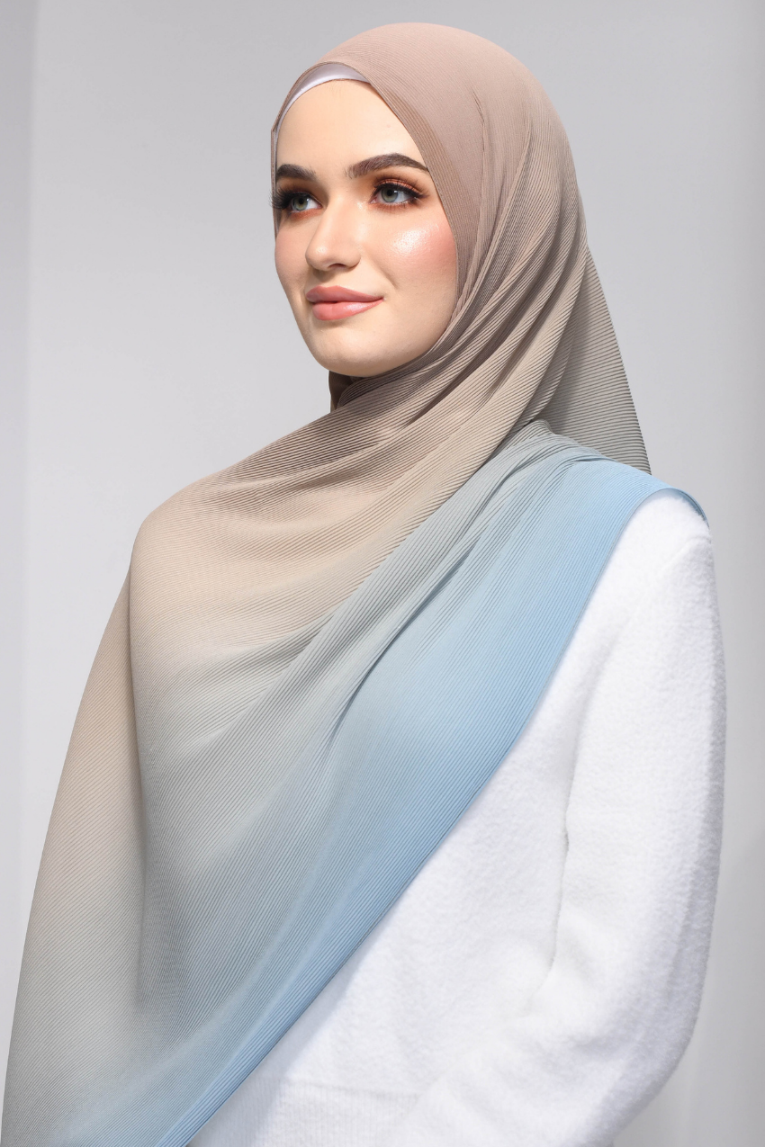 Sample Ombré Lumiére Wide Pleats in Raisa