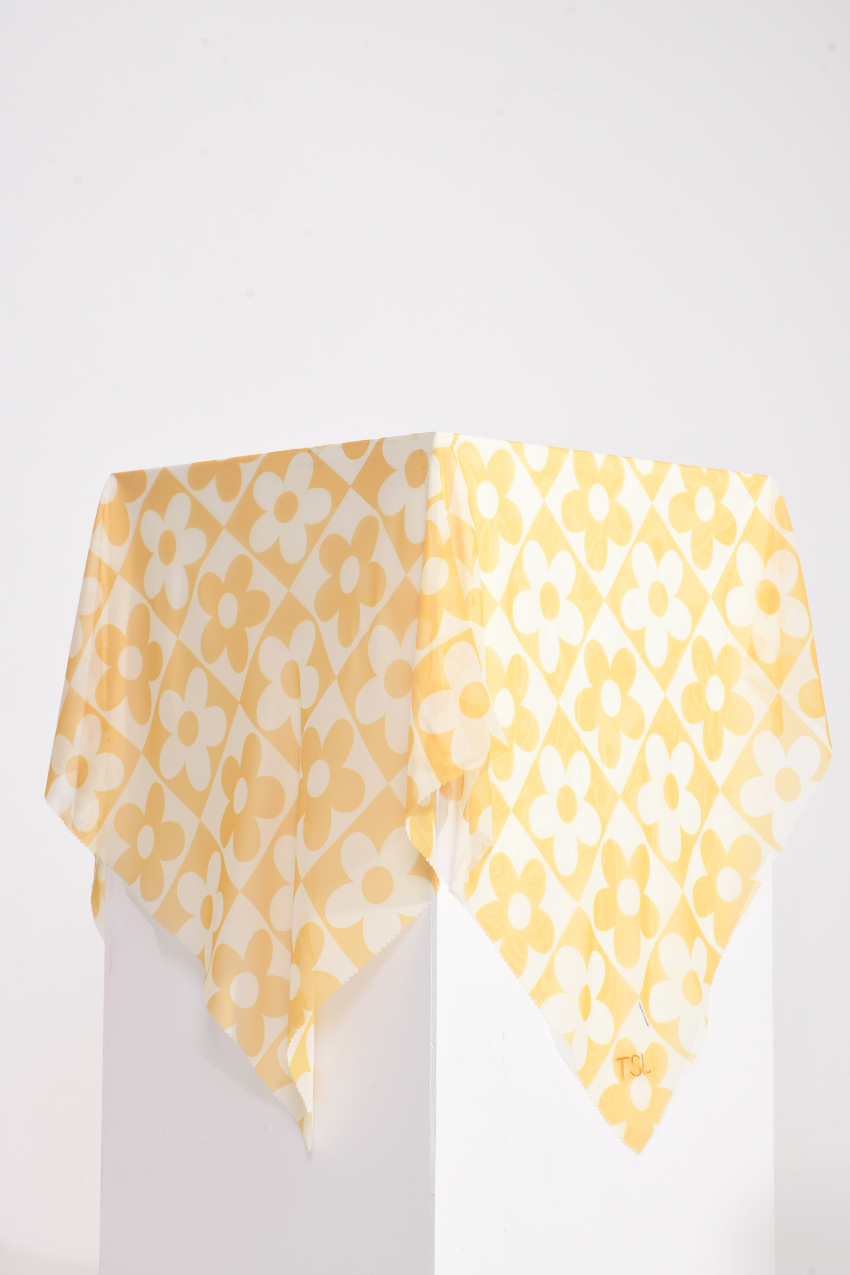 YES THESUGAREDIT Fiora Flower Series Japanese Voile In Square ( Summer )