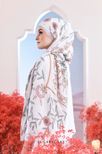 (SAMPLE) ( Full Wide Pleats Shawl ) Garden of Hurrem Bloom in ( MAVI )