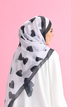 YES DEFECT Shawl Cotton Voile In Heart&Roll