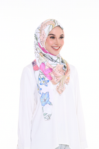 YES ( Square ) BLOOMING 2.0 Mixed Satin Silk ( White Secret Garden )