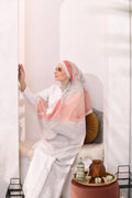 Sample - EID DOLCE Pleats Long Shawl in Ice Peach