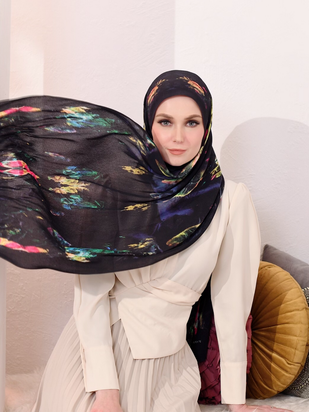 (SAMPLE) (Full Pleats) MOORISH Shawls in Arabian Night