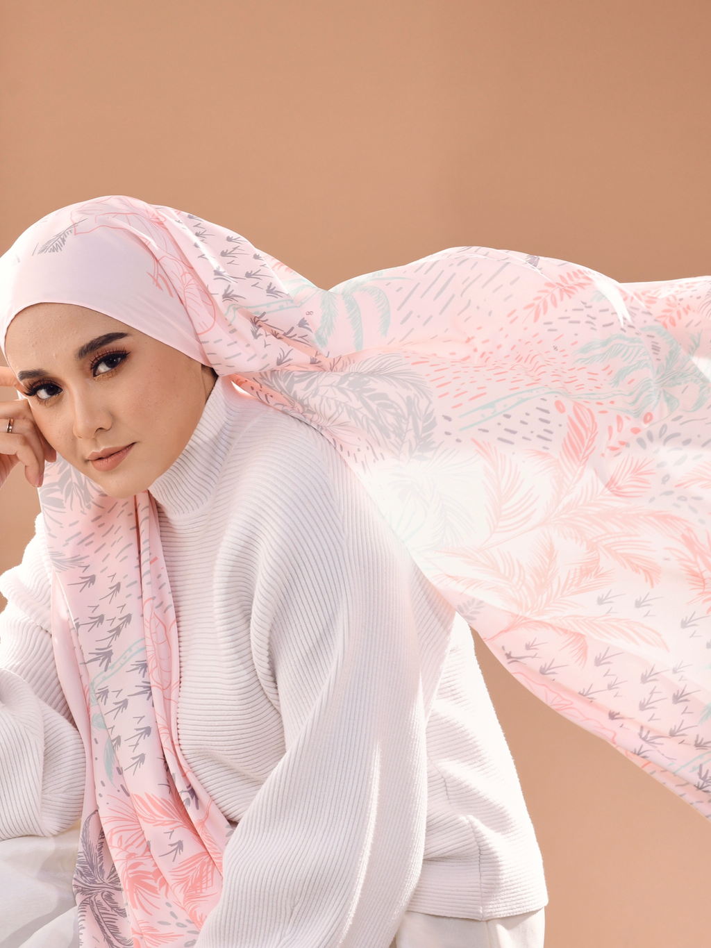YES Tropical Lux Mixed Satin Silk ( Shawl ) - Manukan