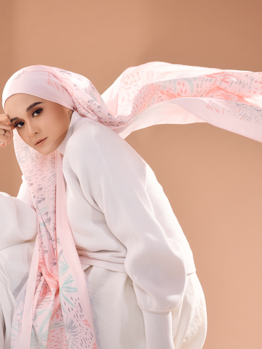 YES Tropical Lux Mixed Satin Silk ( Shawl ) - Manukan