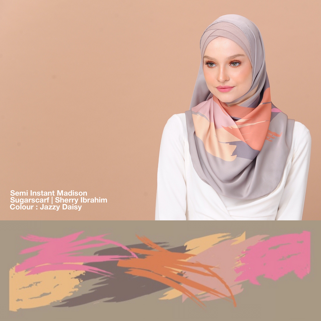 Jazzy Daisy - Semi Instant Mixed Satin Silk - Sugarscarf