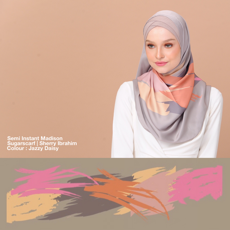 Jazzy Daisy - Semi Instant Mixed Satin Silk - Sugarscarf