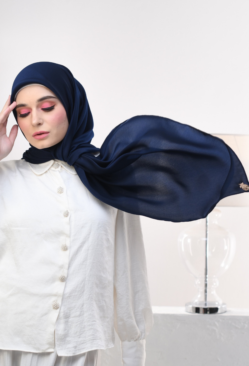 YES DEFECT - YOUR NEW MATE Smooth Satin Silk - Denim