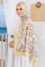 YES DEFECT - ( Long Scarf ) Rindu SatinSilk Shawl Mixed Satin Silk ( Kuntum )