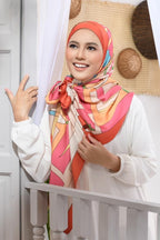 YES DEFECT - ( Long Scarf ) RONA Shawl Mixed Satin Silk  ( Kak Lang )