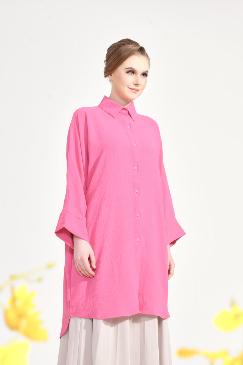 Dal–Mi Oversized Top in Loving Pink