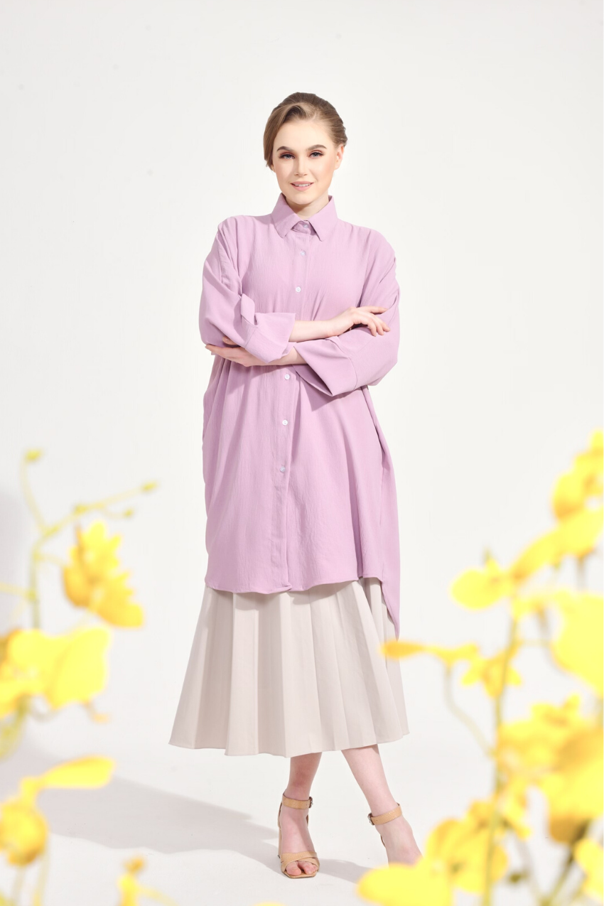Dal–Mi Oversized Top in Pretty Purple