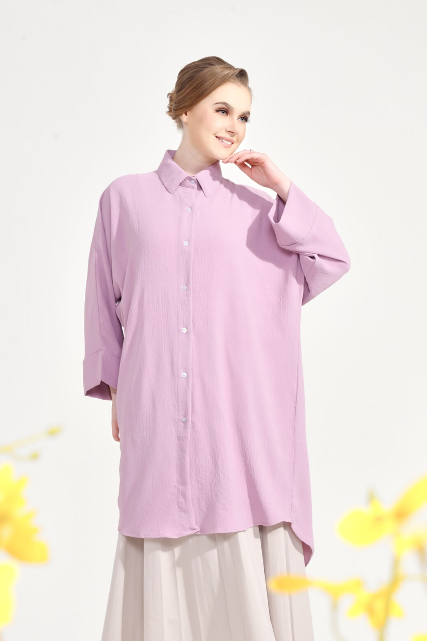 Dal–Mi Oversized Top in Pretty Purple