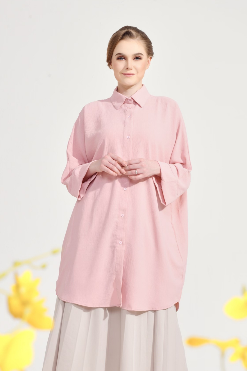 Dal–Mi Oversized Top in Sweetest Pink