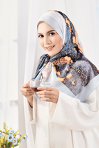 YES DEFECT - ( Long Shawl ) Dolce Mixed Satin Silk - Marble Cake