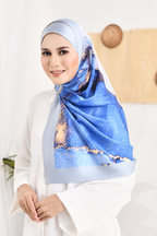 YES DEFECT - ( Shawl ) Dolce Mixed Satin Silk - Blueberry Pancake
