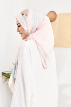 YES DEFECT - ( Long Shawl ) Dolce Mixed Satin Silk - Rainbow Fudge