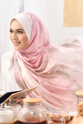 YES DEFECT - ( Long Shawl ) Dolce Mixed Satin Silk - Sweet Macarons