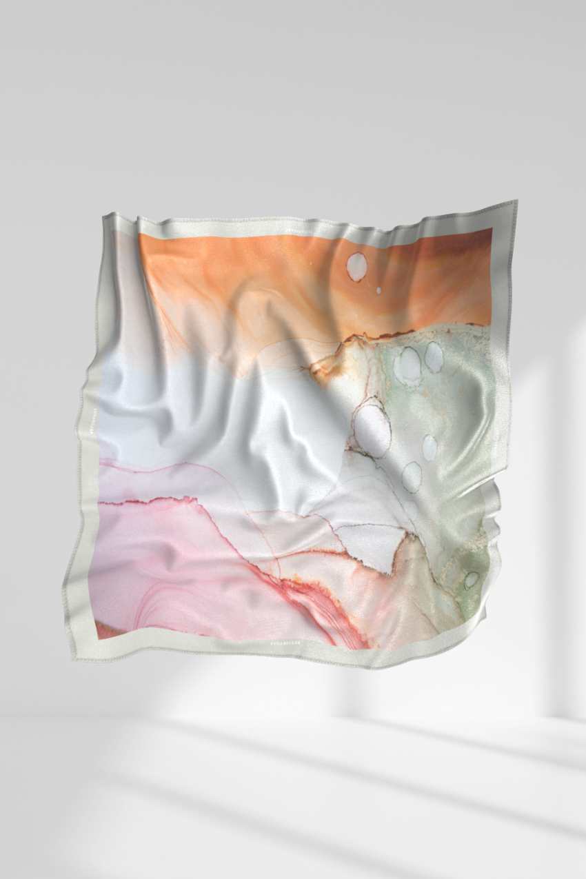 YES ( Square ) Dolce Mixed Satin Silk ( Orange Punch )