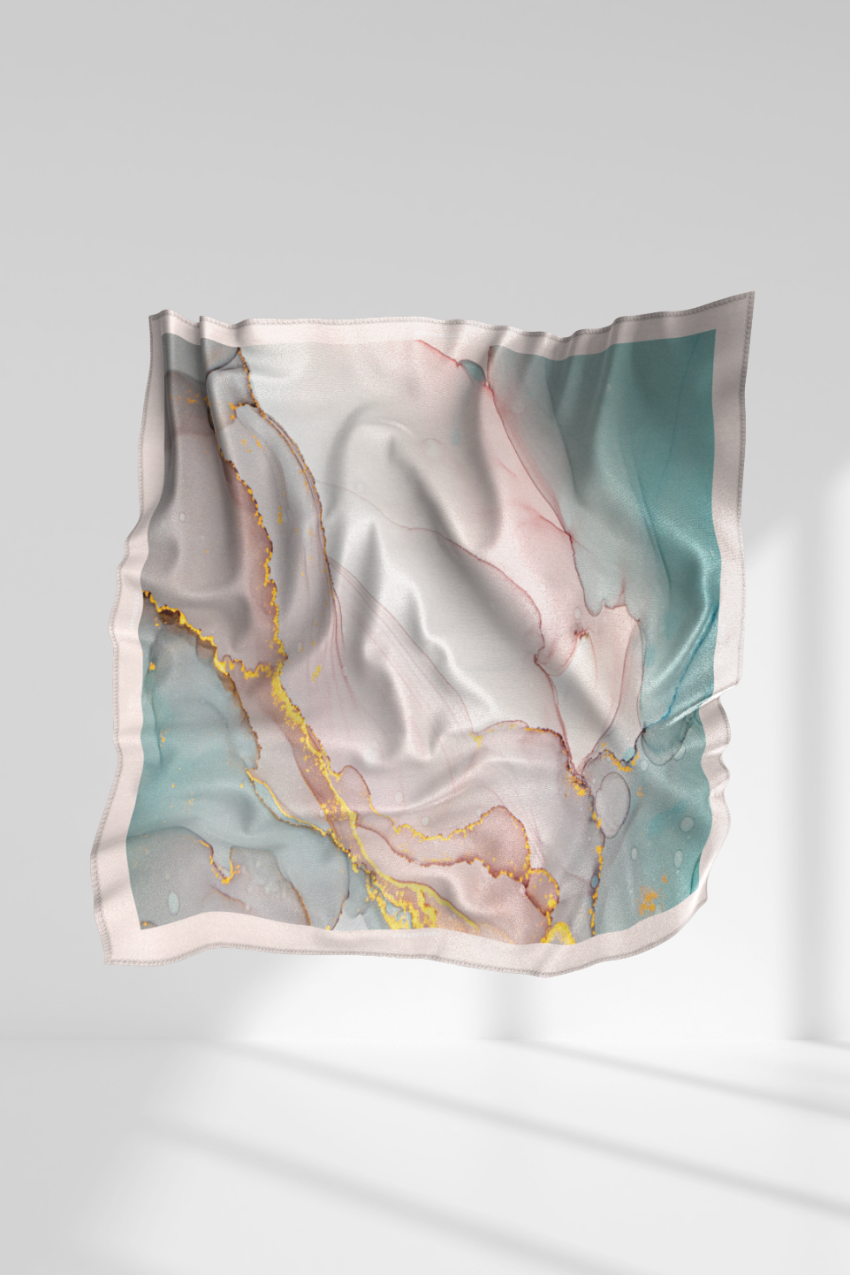 YES ( Square ) Dolce Mixed Satin Silk ( Rainbow Fudge )