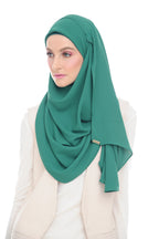 Green Swarvoski Double Loop Instant Shawl - Without Inner - Sugarscarf