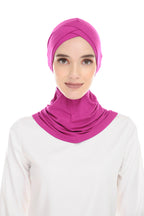 MagicFitInner Inner neck Tieback Sugarscarf -  Fushia ( Free Size ) - Double Cross Style