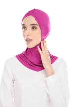 MagicFitInner Inner neck Tieback Sugarscarf -  Fushia ( Free Size ) - Double Cross Style