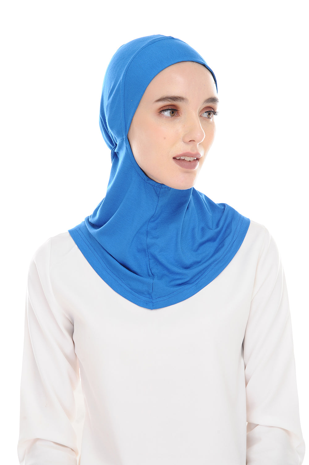 MagicFitInner Inner neck Tieback Sugarscarf - Azure Blue ( Free Size ) -  Round Style