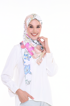 YES ( Square ) BLOOMING 2.0 Mixed Satin Silk ( White Secret Garden )